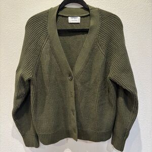 Old Navy Women's Forest Green Cardigan - L